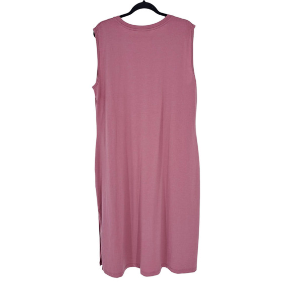 Woolx Cassie Dress Midi Dress Merino Wool Blend Mesa Rose Pink Women's Size 1X - Picture 2 of 4